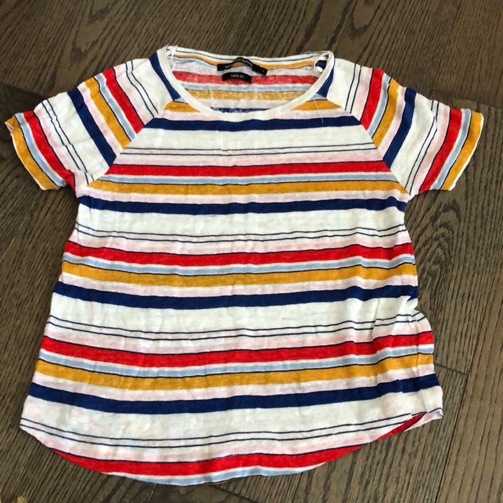 Monoprix striped linen tee